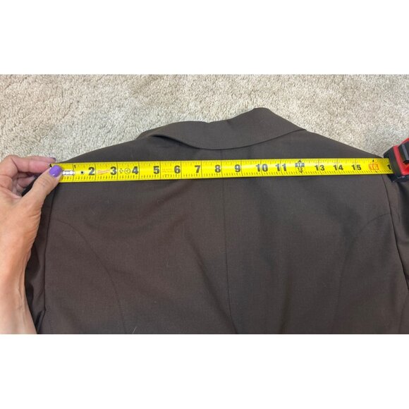 NWT Lafayette 148 New York Women Espresso Brown Wool Two-Button Blazer Jacket 10 - Picture 16 of 16